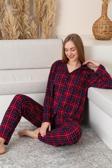 Nisanca Uzun Kollu Milan Gömlek Pijama Takımı- Soft Seri 