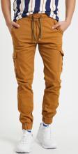 Slim Fit  Yandan Cepli Bel Bağcıklı, Paçaları Lastikli Esnek Kargo Erkek Pantolon