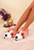 Modaonn Unisex Köpek Figürlü Peluş Panduf Ev Pandufu Ev Botu