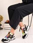 Modaonn Kadın Hafif Esnek Taban Renkli Bağcıklı Spor Ayakkabı Sneaker