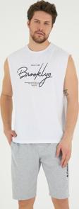 Süperlife Erkek Bisiklet Yaka Regular Fit Brooklyn Baskılı Tişört SPR22TS115