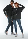 Süperlife Erkek Bisiklet Yaka Regular Fit Brooklyn Baskılı İnce Sweatshirt SPR22SW132