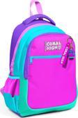 Coral High Kids Çok Renkli Üç Bölmeli Okul Sırt Çantası 14426