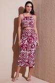 Lela Slim Fit İp Askılı Yırtmaçlı Midi Alt-Üst Bayan Takım 5865726 MÜRDÜM