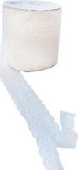 Kurdela Dantelli Çift 2 Katlı 5 Cm (10 Metre)  Beyaz