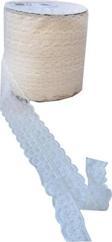 Kurdela Dantelli Çift 2 Katlı 5 Cm (10 Metre)  Krem