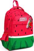 Coral High Kids Kırmızı Yeşil Karpuz Desenli Üç Bölmeli Okul Sırt Çantası 14428