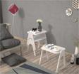 Mbes Mobilya Modern Beyaz Tepsi Zigon Sehpa 42x35 cm