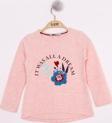 Toontoy Kız Çocuk Pullu Güllü Nakışlı T-Shirt