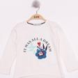Toontoy Kız Çocuk Pullu Güllü Nakışlı T-Shirt