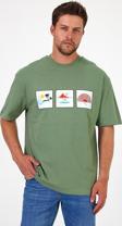 Erkek Bisiklet Yaka  Baskılı T-shirt 0210
