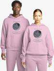 The Champ Clothing Kapüşonlu Içi Polar Moon Baskılı Pembe Unisex Hoodie Sweatshirt