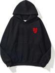 The Champ Clothing Kapüşonlu Içi Polar More Self Love Baskılı Siyah Unisex Sweatshirt