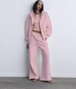 The Champ Clothing İçi Polar Oversize Kesim Kapüşonlu Pembe Eşofman Takımı