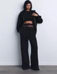 The Champ Clothing İçi Polar Oversize Kesim Kapüşonlu Siyah Eşofman Takımı