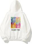 The Champ Clothing Kapüşonlu Içi Polar Van Gogh'S Chair Baskılı Beyaz Unisex Hoodie Sweatshirt