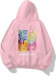The Champ Clothing Kapüşonlu Içi Polar Van Gogh'S Chair Baskılı Pembe Unisex Hoodie Sweatshirt
