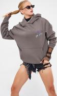 The Champ Clothing Füme Kapüşonlu Içi Polar Nirvana In Utero Baskılı Unisex Hoodie Sweatshirt