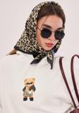 The Champ Clothing Kapüşonlu İçi Polar Ayıcık Baskılı Beyaz Unisex Hoodie Sweatshirt