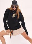 The Champ Clothing Kapüşonlu İçi Polar Ayıcık Baskılı Siyah Unisex Hoodie Sweatshirt