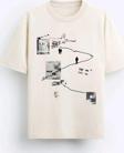 The Champ Clothing Art Work Baskılı Oversize Bej Erkek T-Shirt