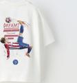 The Champ Clothing Earned Not Gıven Yazılı Futbol Tasarım Baskılı Beyaz Çocuk T-Shirt