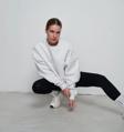 The Champ Clothing Bisiklet Yaka İçi Polar Beyaz Unisex Oversize Sweatshirt