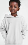 The Champ Clothing Beyaz Unisex Çocuk Kapüşonlu Nature Concept Baskılı Oversize Hoodie Sweatshirt