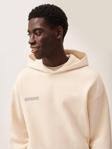 The Champ Clothing Ekru Unisex Kapüşonlu Nature Concept Baskılı Oversize Hoodie Sweatshirt