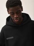 The Champ Clothing Siyah Unisex Kapüşonlu Nature Concept Baskılı Oversize Hoodie Sweatshirt