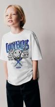 The Champ Clothing Cool Boys Yazılı Baskılı Beyaz Çocuk T-Shirt