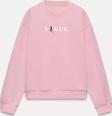The Champ Clothing Vogue Yazı Baskılı Bisiklet Yaka İçi Polar Oversize Kesim Unisex Pembe Sweatshirt