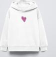 The Champ Clothing Beyaz Kapüşonlu No Fear Baskı Detaylı Oversize Çocuk Hoodie