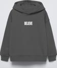 The Champ Clothing Futbol Tasarım Believe  Baskılı Kapüşonlu Çocuk Sweatshirt