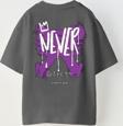 The Champ Clothing Never Let Me Go Yazılı Baskılı Füme Çocuk T-Shirt