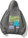 The Champ Clothing Kapüşonlu Içi Polar Hawaii Baskılı Füme Unisex Oversize Hoodie Sweatshirt