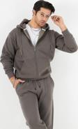 The Champ Clothing Kanguru Cep Detaylı Kapüşonlu Fermuar Kapamalı Bağcık Bağlamalı 3 İplik Şardonlu Sweatshirt