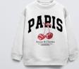 The Champ Clothing Beyaz Bisiklet Yaka Paris Yazılı Cherries Baskılı Oversize Çocuk Sweatshirt
