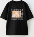 The Champ Clothing The Best Yazılı Palmiye Tasarım Baskılı Siyah Çocuk T-Shirt