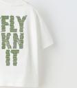 The Champ Clothing Collective Fly Knıt Yazılı Futbol Tasarım Baskılı Beyaz Çocuk T-Shirt
