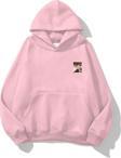 The Champ Clothing Kapüşonlu Içi Polar Mustafa Kemal Atatürk Baskılı Pembe Unisex Hoodie Sweatshirt
