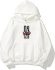 The Champ Clothing Kapüşonlu Içi Polar Kemal Atatürk 10 Kasım Baskılı Beyaz Unisex Hoodie Sweatshirt