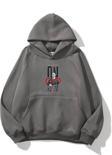 The Champ Clothing Kapüşonlu Içi Polar Kemal Atatürk 10 Kasım Baskılı Füme Unisex Sweatshirt
