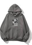 The Champ Clothing Kapüşonlu Içi Polar Kemal Atatürk 10 Kasım Baskılı Füme Unisex Hoodie Sweatshirt