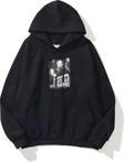 The Champ Clothing Kapüşonlu Içi Polar Kemal Atatürk 10 Kasım Baskılı Siyah Unisex Hoodie Sweatshirt