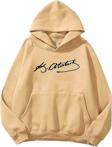 The Champ Clothing Kapüşonlu Içi Polar Kemal Atatürk Imzalı Baskılı Bej Unisex Hoodie Sweatshirt