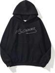 The Champ Clothing Kapüşonlu Içi Polar Kemal Atatürk Imzalı Baskılı Siyah Unisex Hoodie Sweatshirt