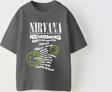 The Champ Clothing Nirvana Yazılı Smile Baskılı Füme Çocuk T-Shırt