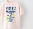 The Champ Clothing Nirvana Yazılı Smile Baskılı Pembe Kız Çocuk T-Shırt