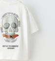 The Champ Clothing Great Time So Fun Yazılı Kuru Kafa Tasarım Baskılı Beyaz Unisex Çocuk T-Shirt